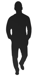 Silhouette of man for Psalm 23