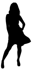 Silhouette of woman for Psalm 23