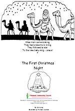Colouring booklet of the story of the first Christmas night